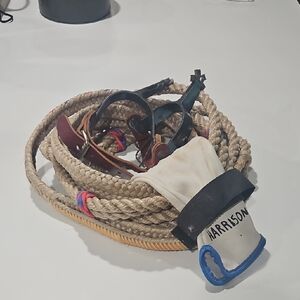 Bull Ridding Gear. 🐃  Rodeo. Cowboy.  Spurs, Rope, Glove.